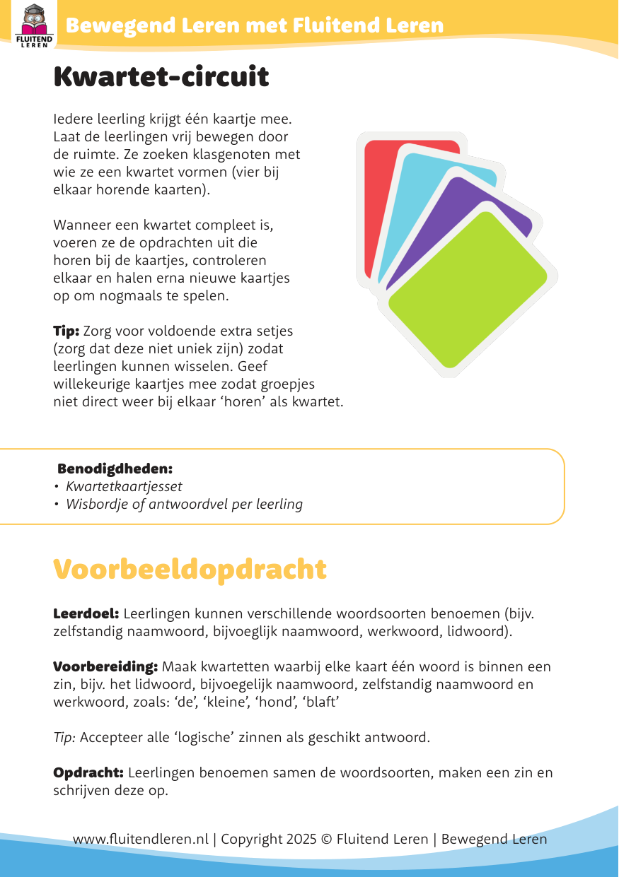 Werkvorm Kwartet-circuit